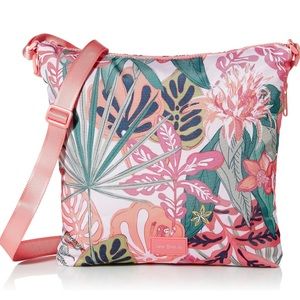 Vera Bradley Lighten Up ReActive Hipster Crossbody - Rain Forest Canopy Coral
